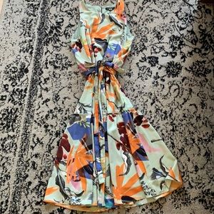 Slate & Willow floral sleeveless midi dress